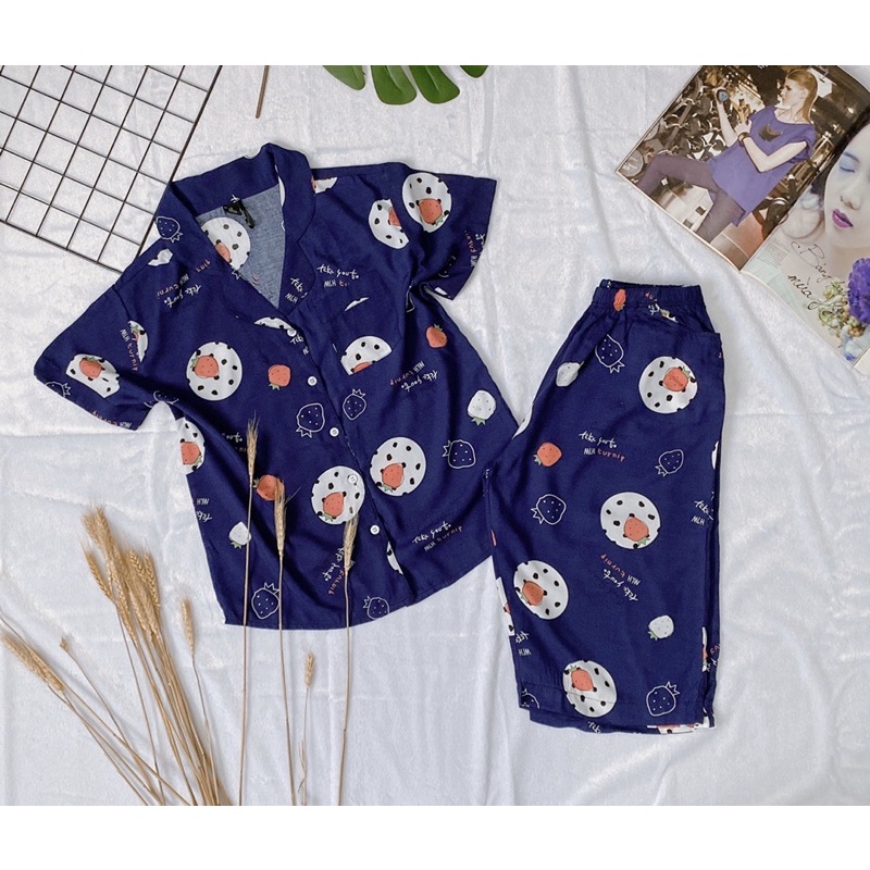 Bộ tole Pijama lửng dễ thương