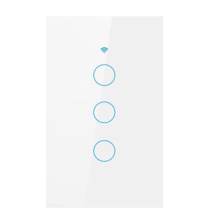 Công Tắc Chữ Nhật viền vàng TUYA WIFI 1 2 3 4 Nút Ấn  Điều Khiển từ xa Cảm Ứng