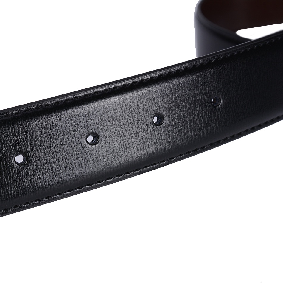 Thắt lưng Nam, dây lưng mặt khóa kim Công Sở, dây da khâu viền bền bỉ lịch lãm - Có Bảo hành