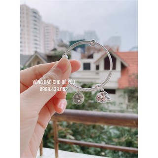 Vòng bạc ta cho bé S99 khắc tên và con giáp theo yêu cầu - HaLi Jewelry