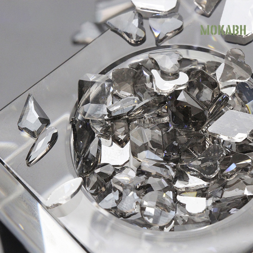 Túi 100 Hạt Đá Zirconia Trang Trí Móng Tay Sau Lưng