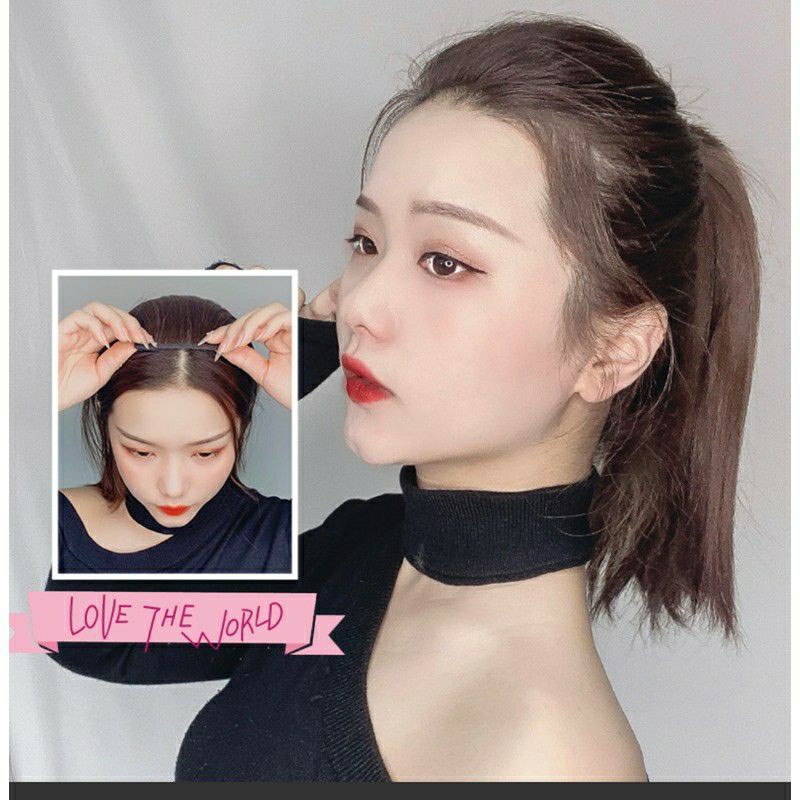 tóc mái phồng nhẹ tóc giả