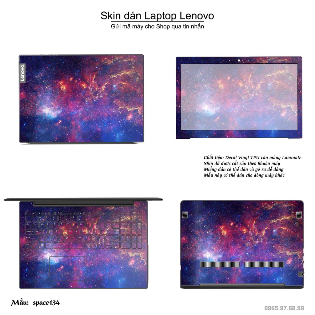 Skin dán Laptop Lenovo in hình không gian nhiều mẫu 23 (inbox mã máy cho Shop)