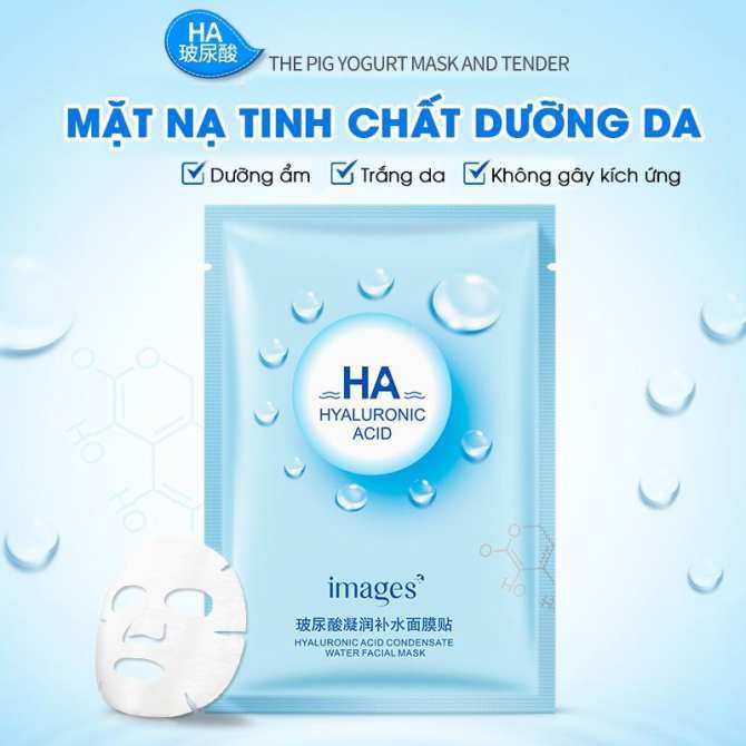 Mặt Nạ Giấy HA IMAGES Cấp Nước Giữ Ẩm, Giúp Da Mịn Màng, Trắng Sáng, Mặt Nạ Nội Địa Trung