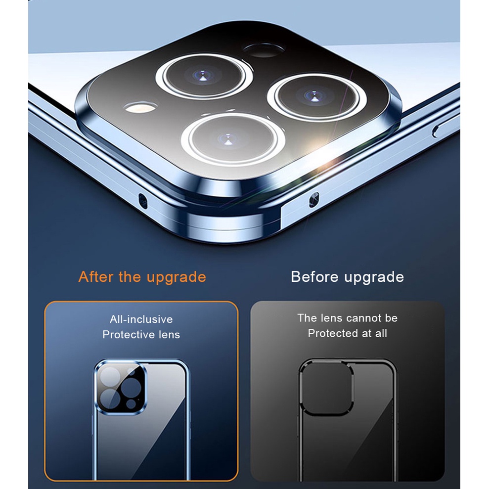 Ốp Điện Thoại Hai Mặt Kính Bảo Vệ 360 Độ Chống Bụi Cho iPhone 14 13 Pro Max 12 Pro 14 Pro Max 12 Pro Max 14 Plus