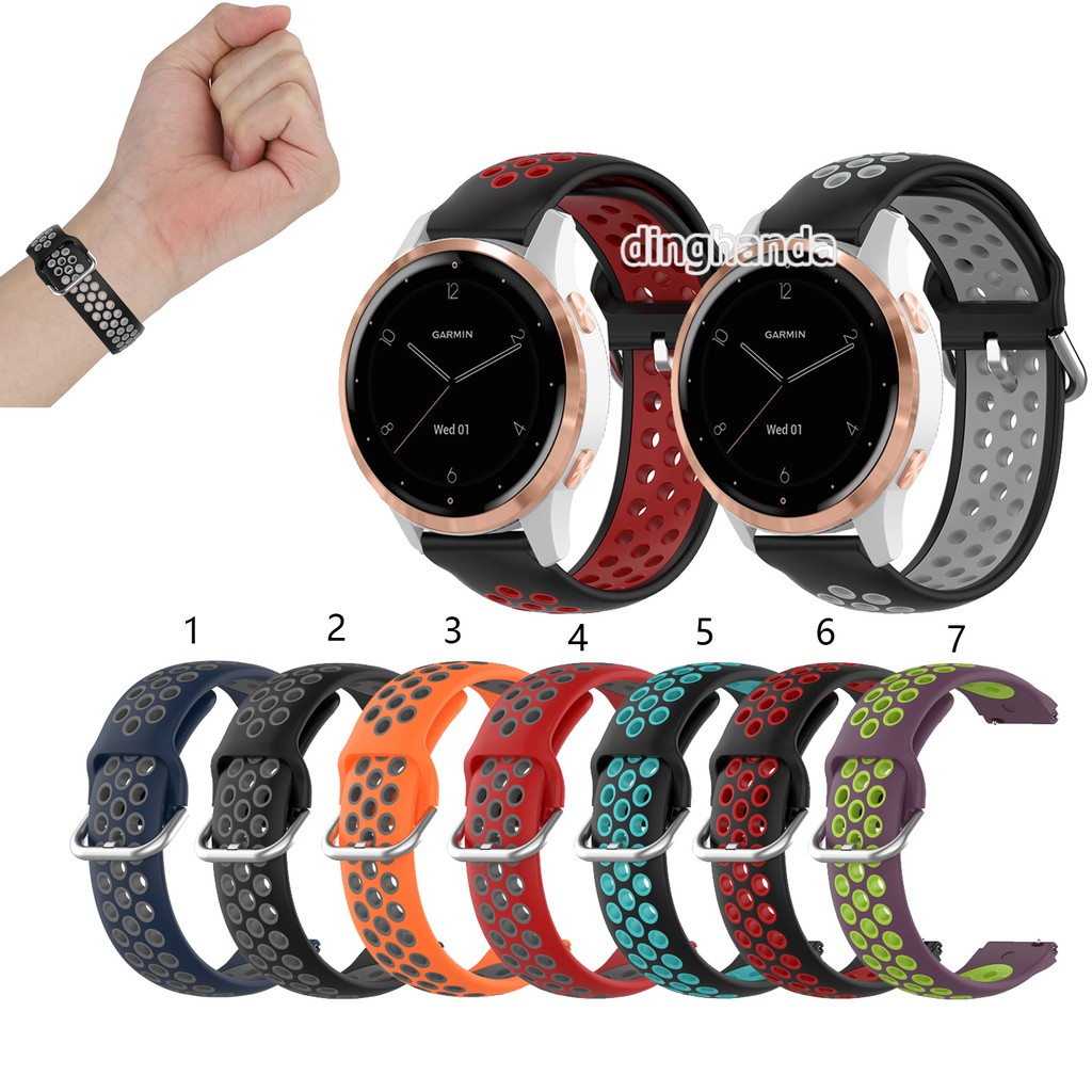 Dây Đeo Silicon 18mm Cho Đồng Hồ Thông Minh Garmin Vivomove 3s Vivoactive 4s Garmin Active S