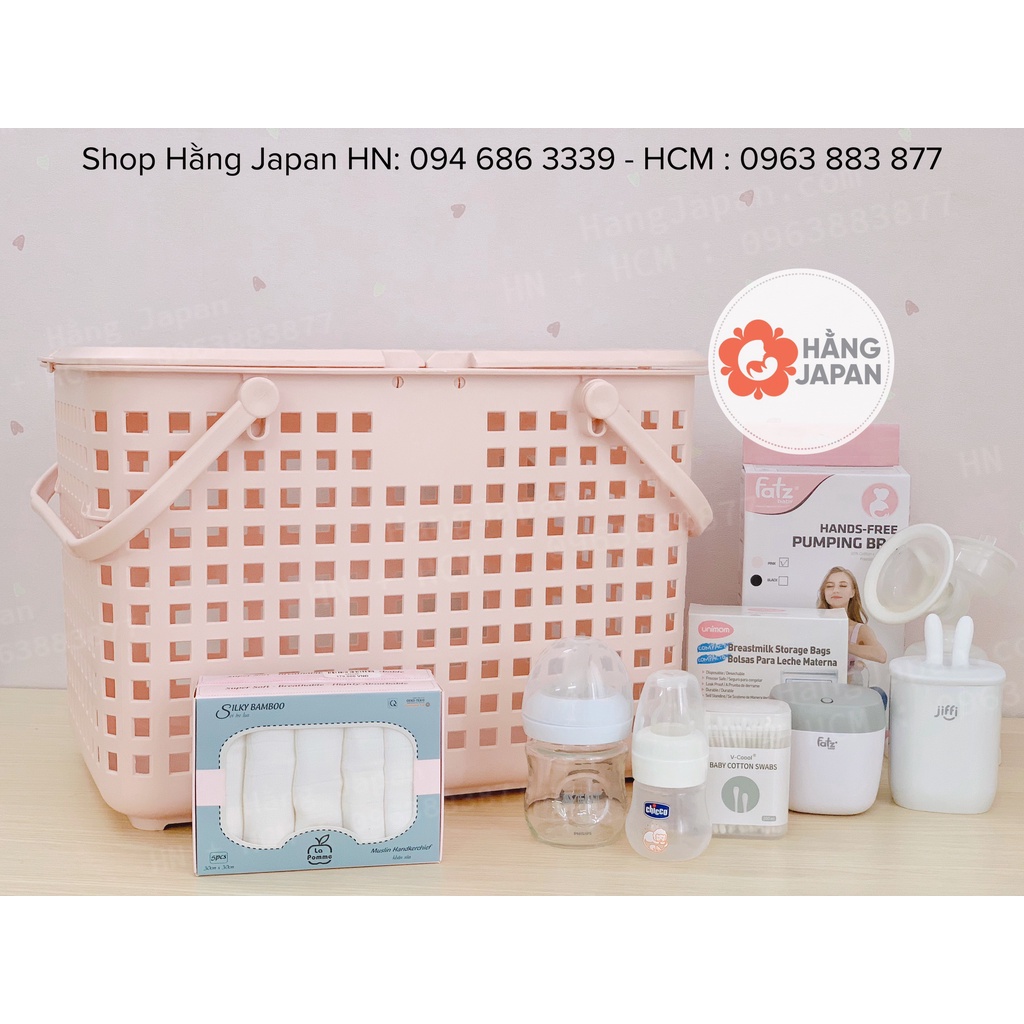 Làn nhựa INOCHI (46*31*32) siêu lớn đựng đồ đi sinh cho mẹ và bé xinh xắn