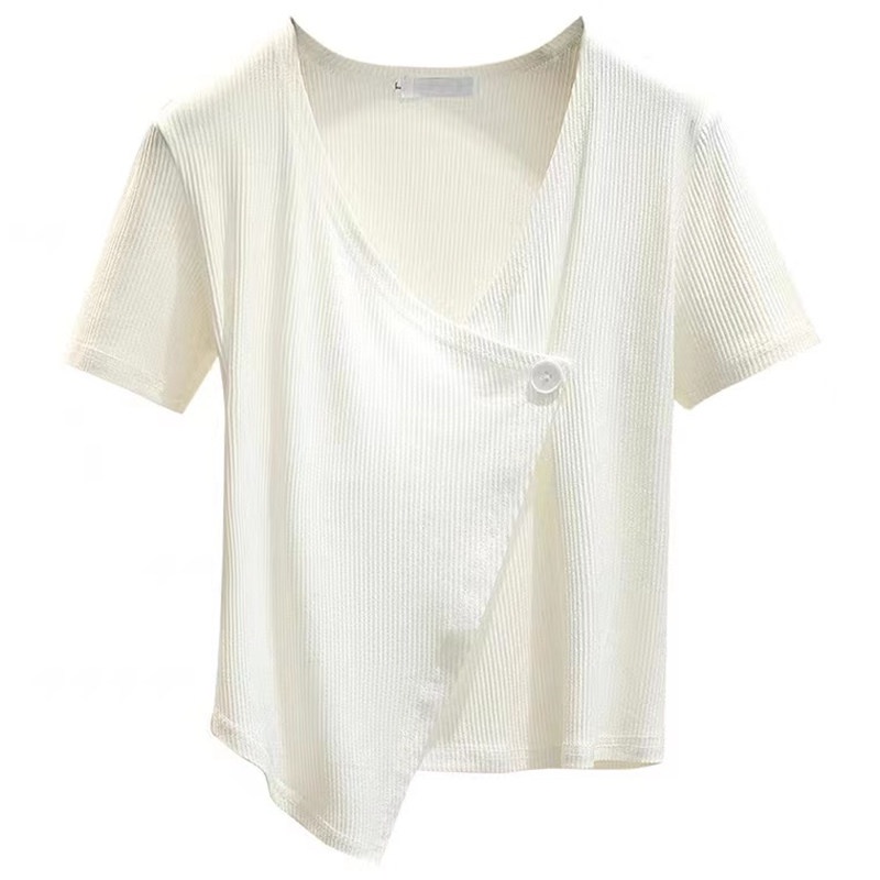 NRVP Áo thun tay ngắn phong cách Hàn Quốc mùa hè 2022 dành cho nữ