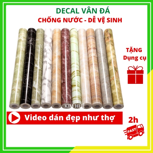 Decal dán bếp giả vân đá - Giấy dán tường bàn học 3D chịu nhiệt, chống nước, chống dầu mỡ dễ dàng lau chùi | BigBuy360 - bigbuy360.vn