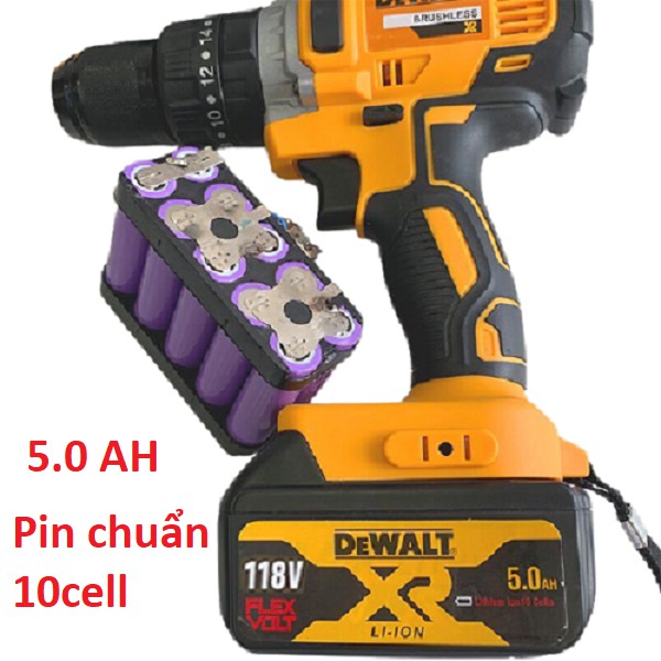 Máy khoan pin Dewalt không chổi than máy khoan 3 chức năng có chế độ đảo chiều bắt vít