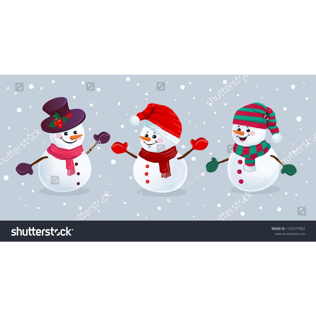 Tranh Dán Tường Tranh Trí hình người tuyết Cho Quán Bán Kem, Icream, Ốc Quế, trà tranh, trà sữa hot hit