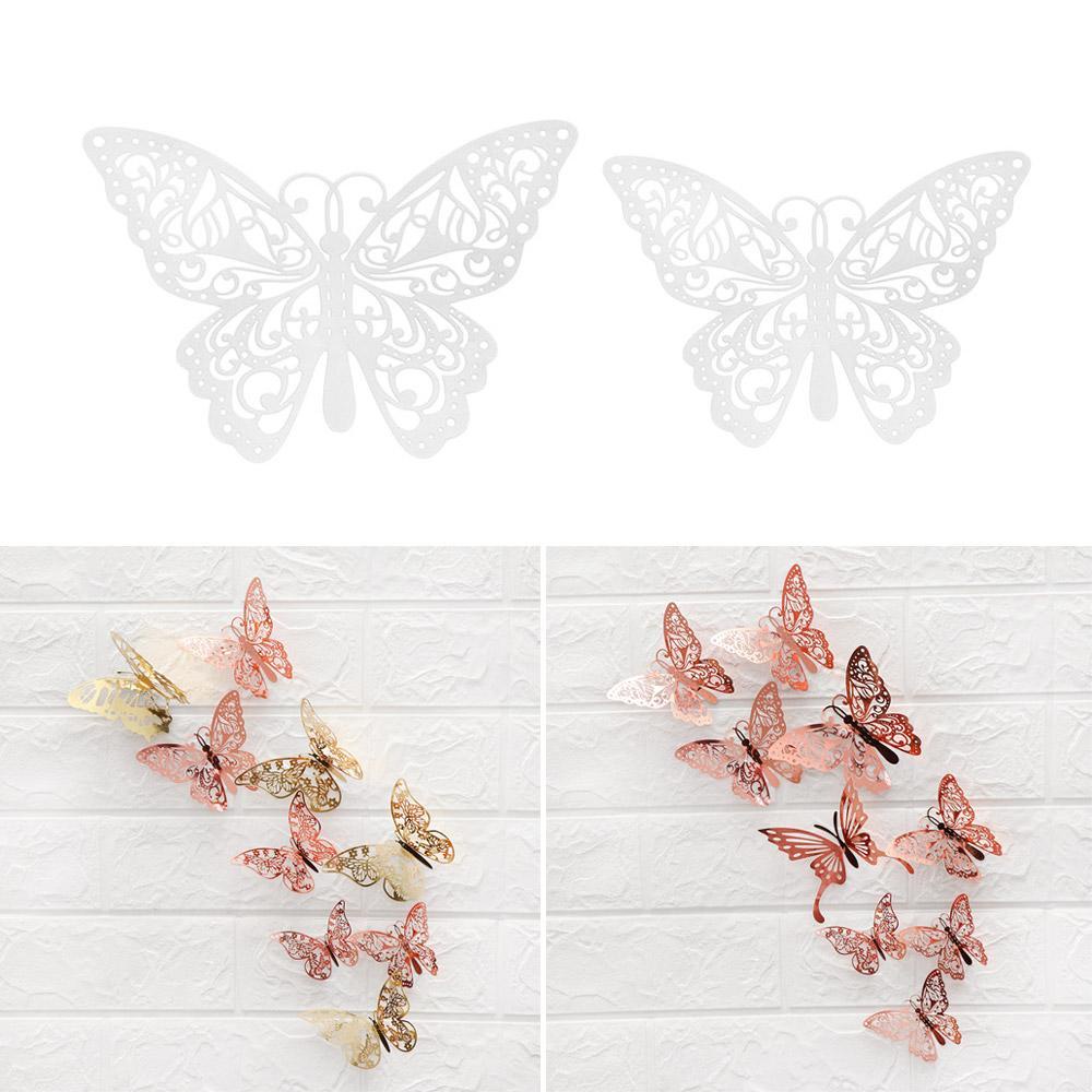 CONOPERY Bộ 12 Miếng Dán Tường Trang Trí Hình Bướm Thủ Công