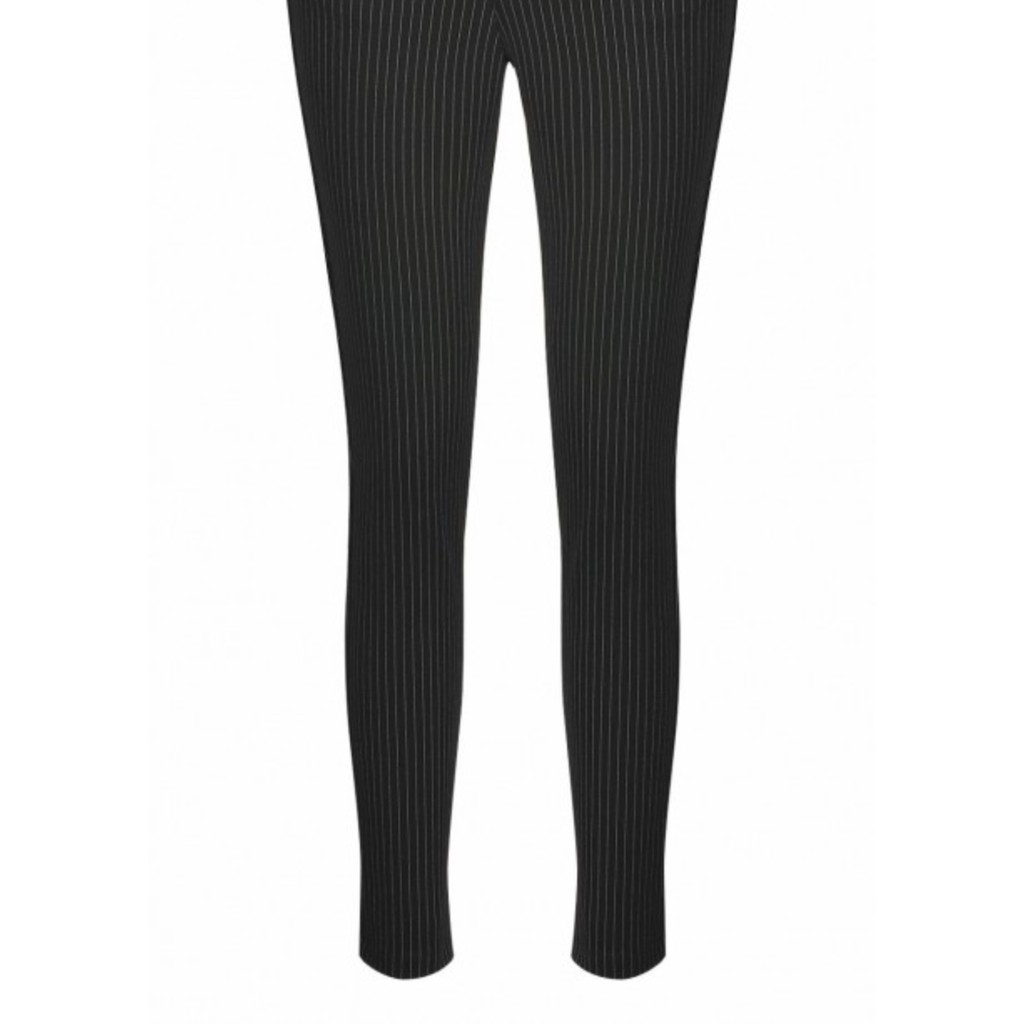 Quần legging giãn đen kẻ trắng Q622 NỮ TNG