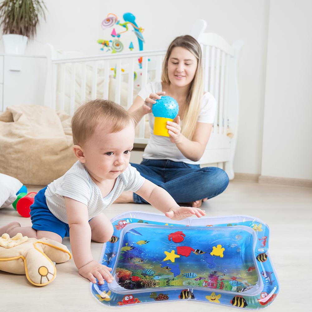 Thảm Nước Bơm Hơi Bằng Pvc Dày Dặn An Toàn Cho Bé