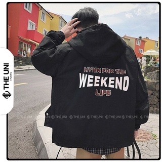 Áo khoác dù weekend nam nữ unisex - áo khoác gió bomber jacket form rộng freesize nam nữ