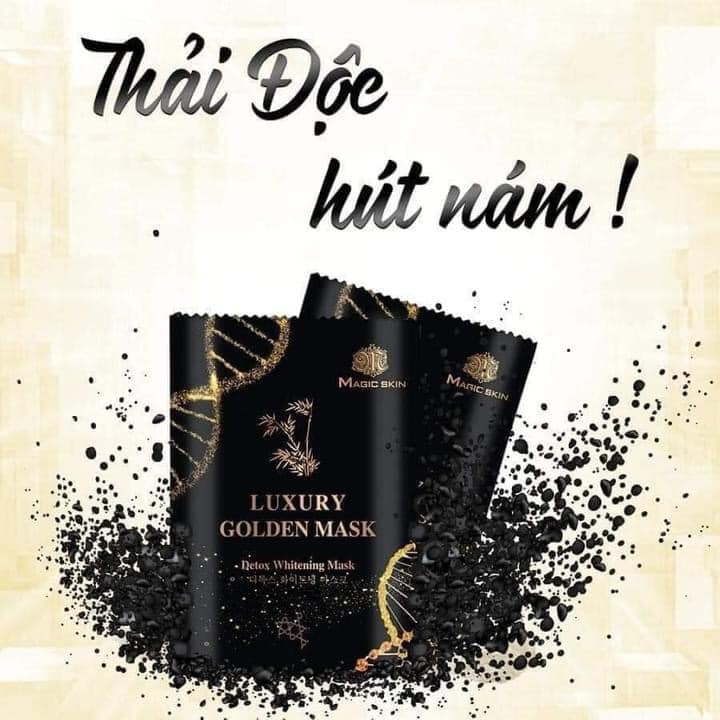 MẶT NẠ THẢI ĐỘC HÚT CHÌ LUXURY GOLDEN MASK - Ủ YẾN THẢI ĐỘC MAGIC SKIN MAGICSKIN