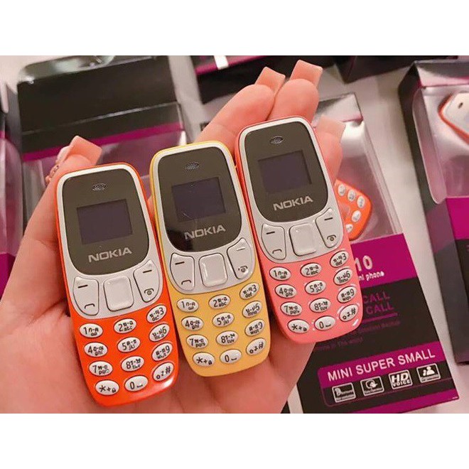 Điện Thoại siêu nhỏ Nokia 3310 mini 2 sim 2 sóng cực khỏe, hỗ trợ nghe nhạc mp3,giả giọng,thay thế tai nghe bluetooth