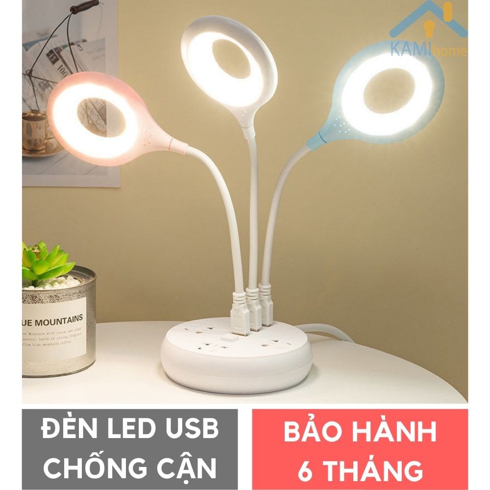 Đèn học và đọc sách mang theo người bóng led ánh sáng Vàng Ấm chống cận thị cắm cổng USB mã 36017a