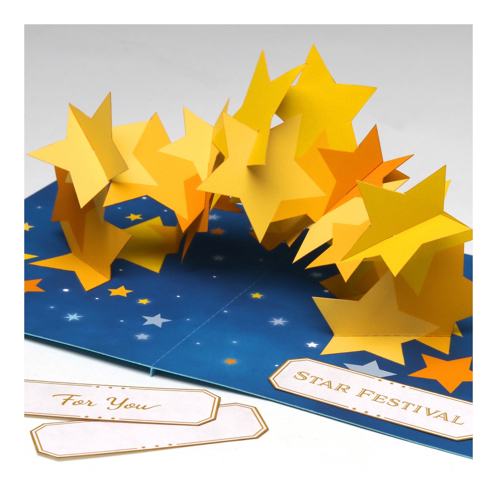 Mô hình giấy Thiệp hình ngôi sao