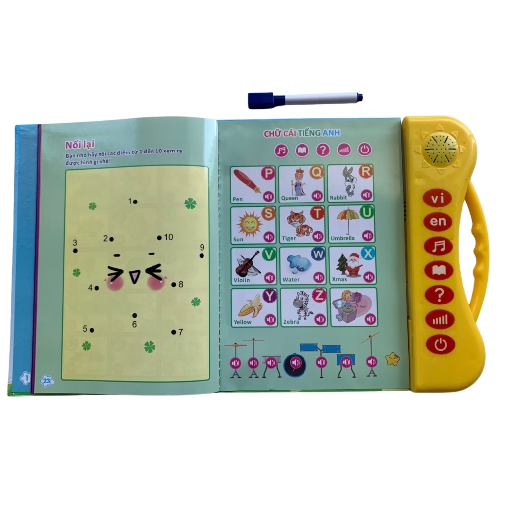 [Phiên Bản Mới 2021] Sách Nói Điện Tử Song Ngữ Anh- Việt Giúp Trẻ Học Tốt Tiếng Anh- Cho Bé Từ 1- 7 Tuổi