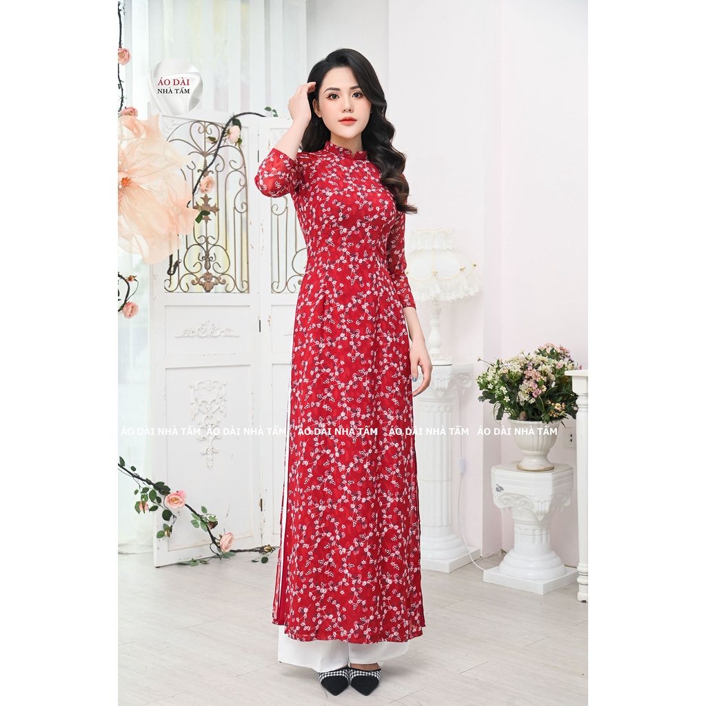 ÁO DÀI HOA NHÍ, ÁO DÀI NHÀ TẤM TT60