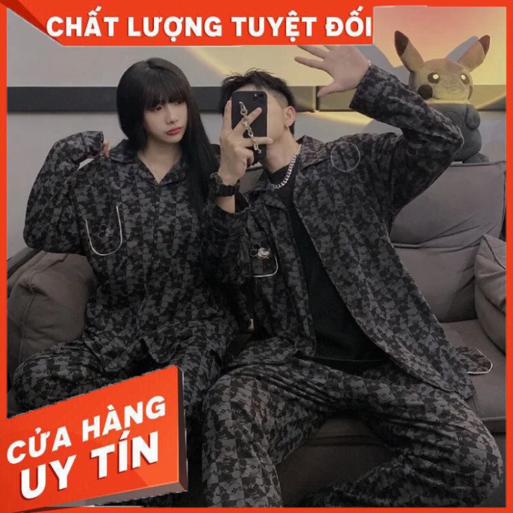 Bộ đồ ngủ nam nữ chuột Mickey new (phiên bản thu đông) - Hàng nhập khẩu