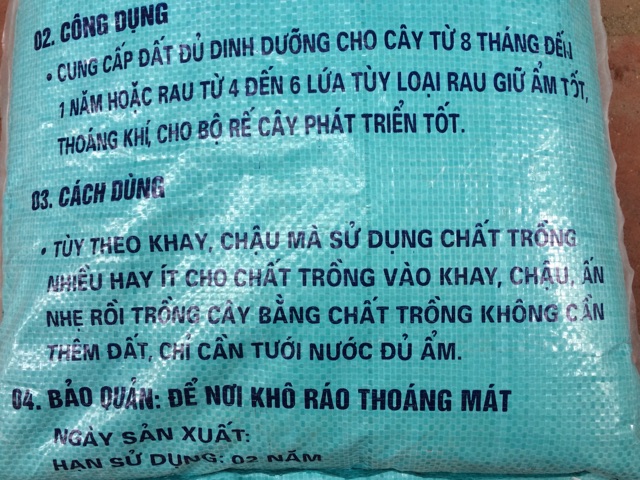 1kg đất trồng rau, hoa , cây cảnh