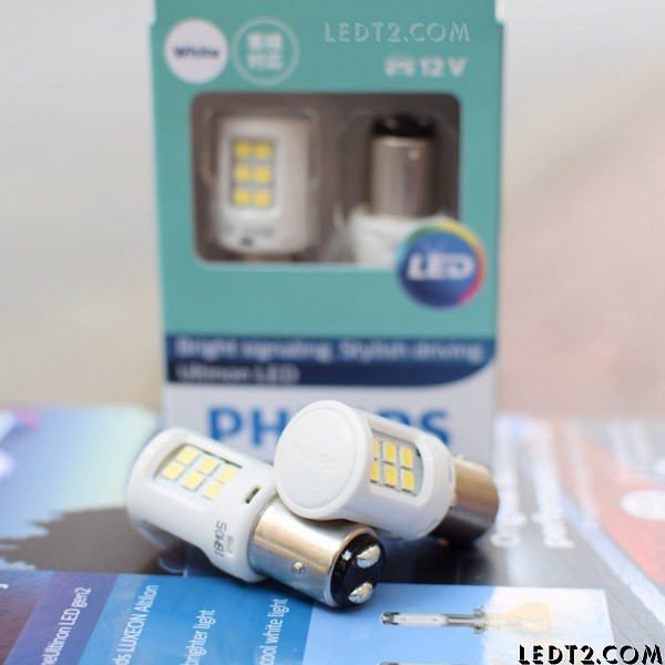 [LEDT2 ISOP] Đèn hậu (phanh, stop) LED Philips Ultinon S25 P21/5 [Bảo hành 5 năm]