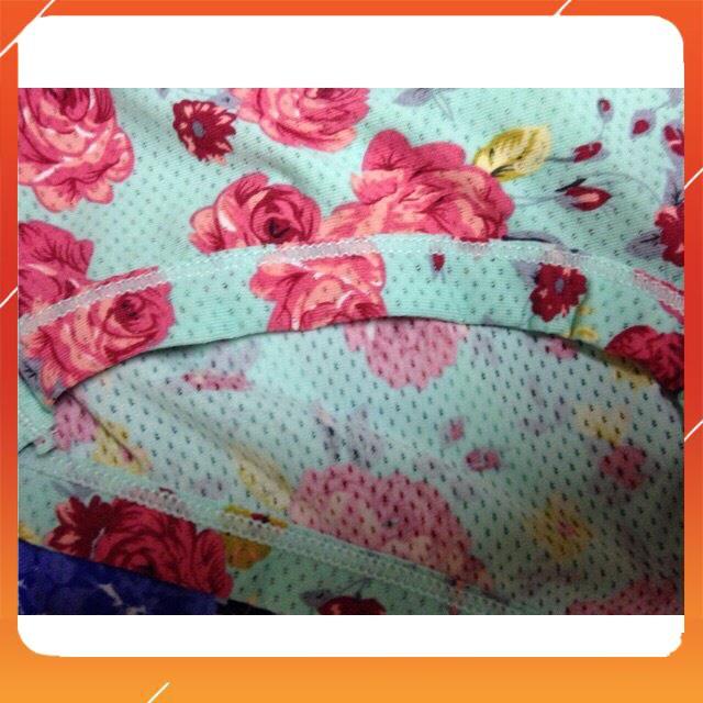 Quần lót nữ su lạnh thông hơi cao cấp nhẹ nhàng thoáng mát cạp cao họa tiết hoa lá trẻ trung Q2859