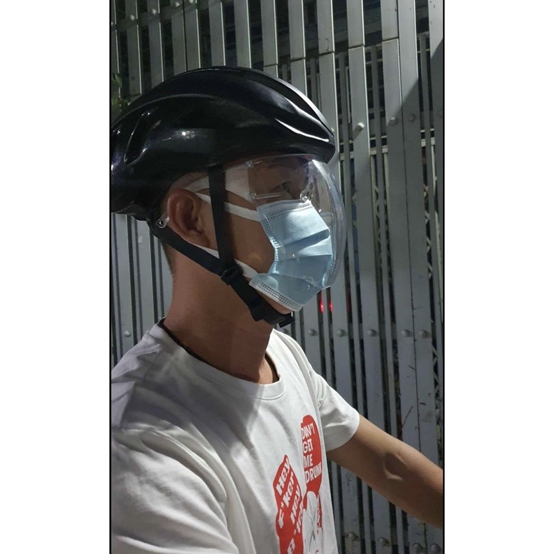 Mắt kính bảo hộ lao động kiêm mặt nạ bảo vệ Coivd