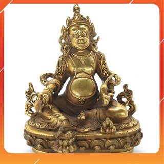 Tượng Phật Hoàng Thần Tài Vàng Trơn - Kích thước cao 15Cm