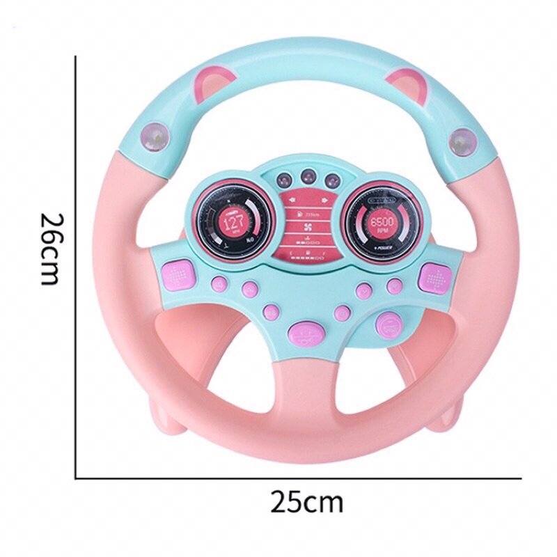 Đồ Chơi Vô lăng Xe Hơi Cho Bé - Kèm Âm Thanh Và Ánh Sáng Vui Nhộn, Đồ chơi phát nhạc điều khiển cho bé