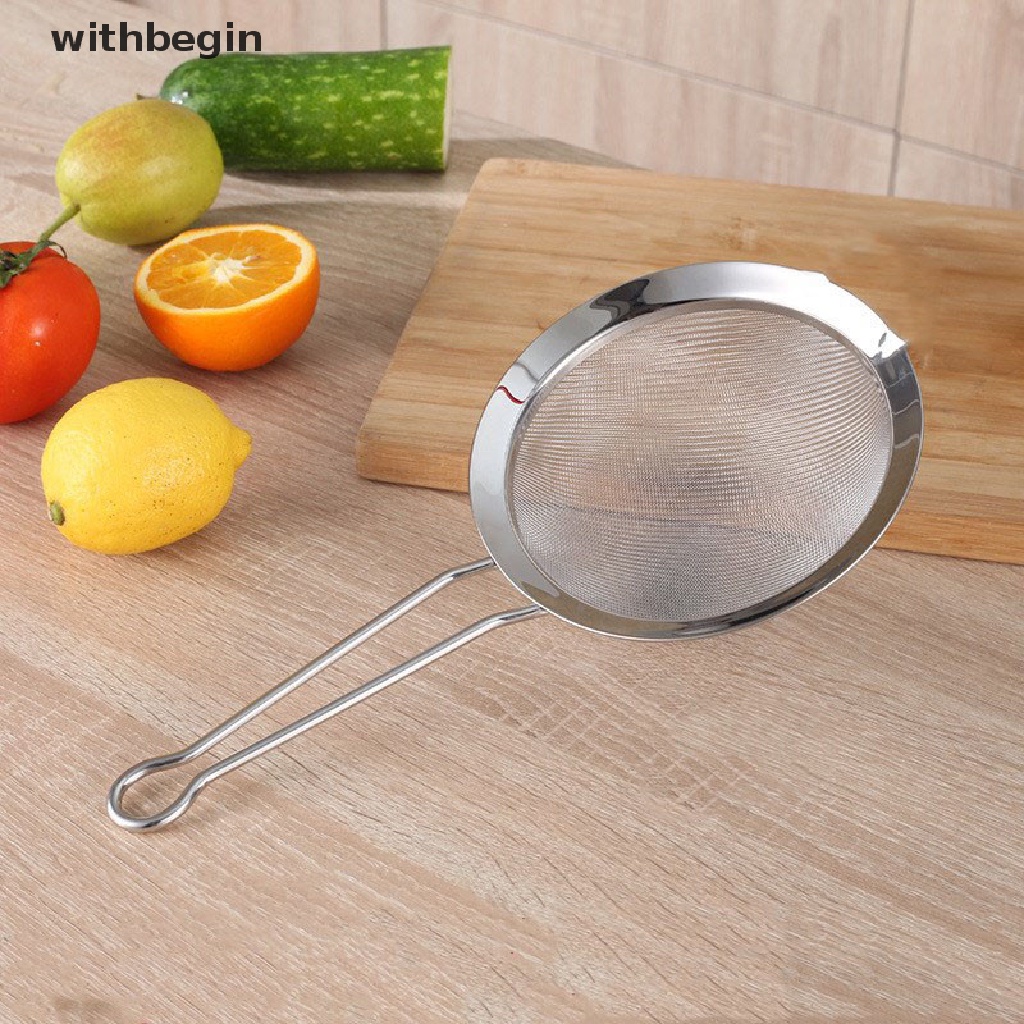 【WIT】 Snack Fryer Strainer Wire Fine Mesh Oil Strainer Flour Colander Sifter Sieve .
