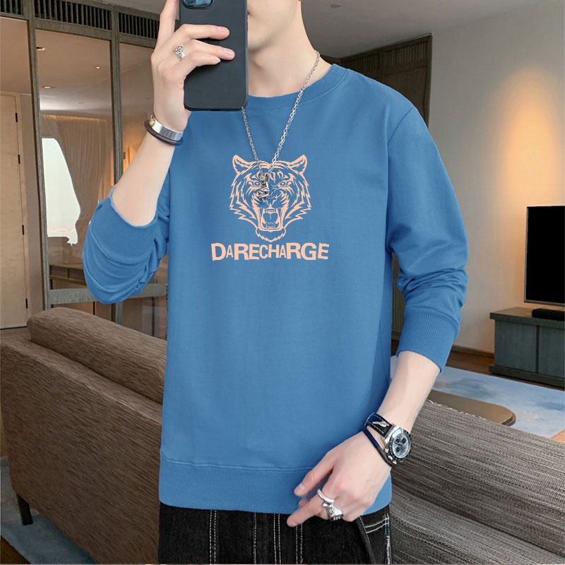 Áo Nỉ Nam Dài Tay Cổ Tròn Thời Trang Hàn