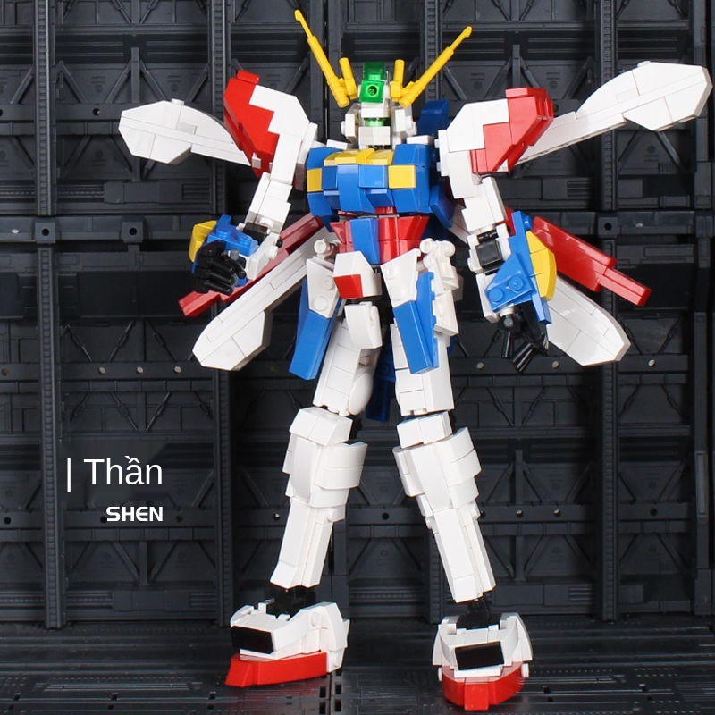 ▽❍Mô hình khối xây dựng Gundam mới và đồ nội thất lắp ráp trò chơi xếp của trẻ em, robot em