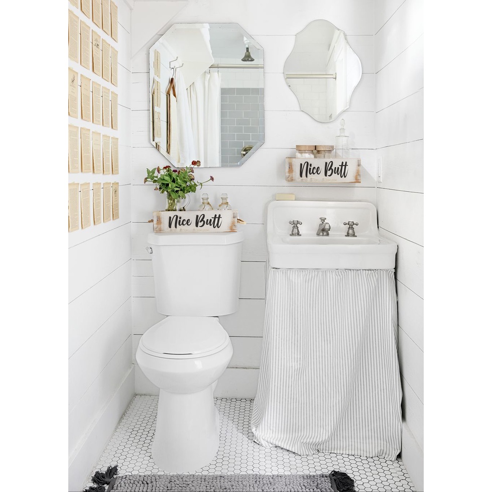 Sienna Le Hộp Gỗ Trang Trí 2 Mặt, Hộp Đựng Hình Chữ Nhật Đa Năng, Chìa Khóa, Mỹ Phẩm, Giấy Vệ Sinh - 36x19o