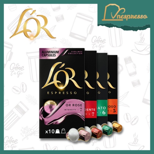 Viên nén cà phê Nespresso compatible L'OR Classic Espresso - Hộp 10 coffee capsules