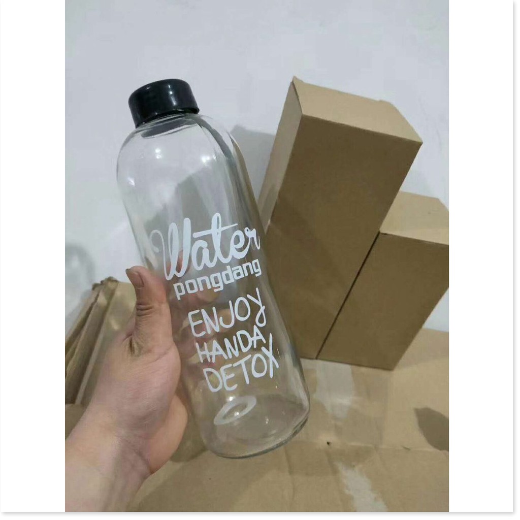 Bình Thủy Tinh Detox Water Pongdang 1000ml Trong Suốt MS8