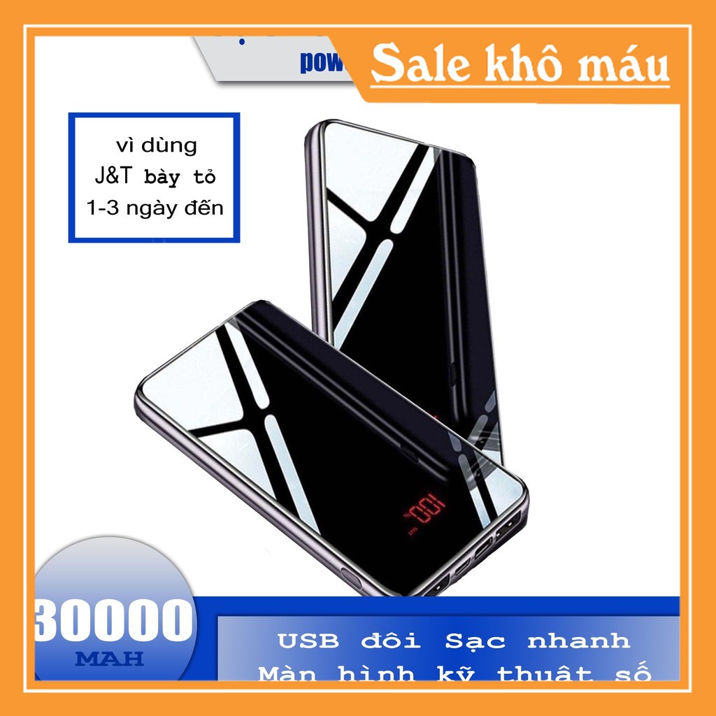 Sạc dự phòng 30000mah thị pin Chính hãng USB đôi Sạc nhanh power bank |NgaAnh