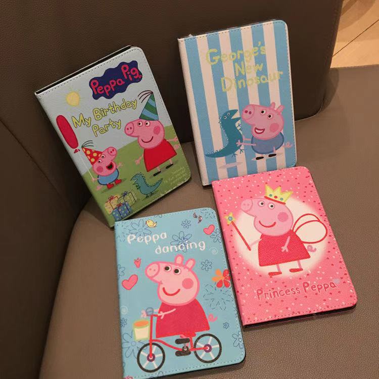 Bao Da Máy Tính Bảng Họa Tiết Hoạt Hình Heo Peppa Cho apple ipad mini ipad air 9.7inch Ốp