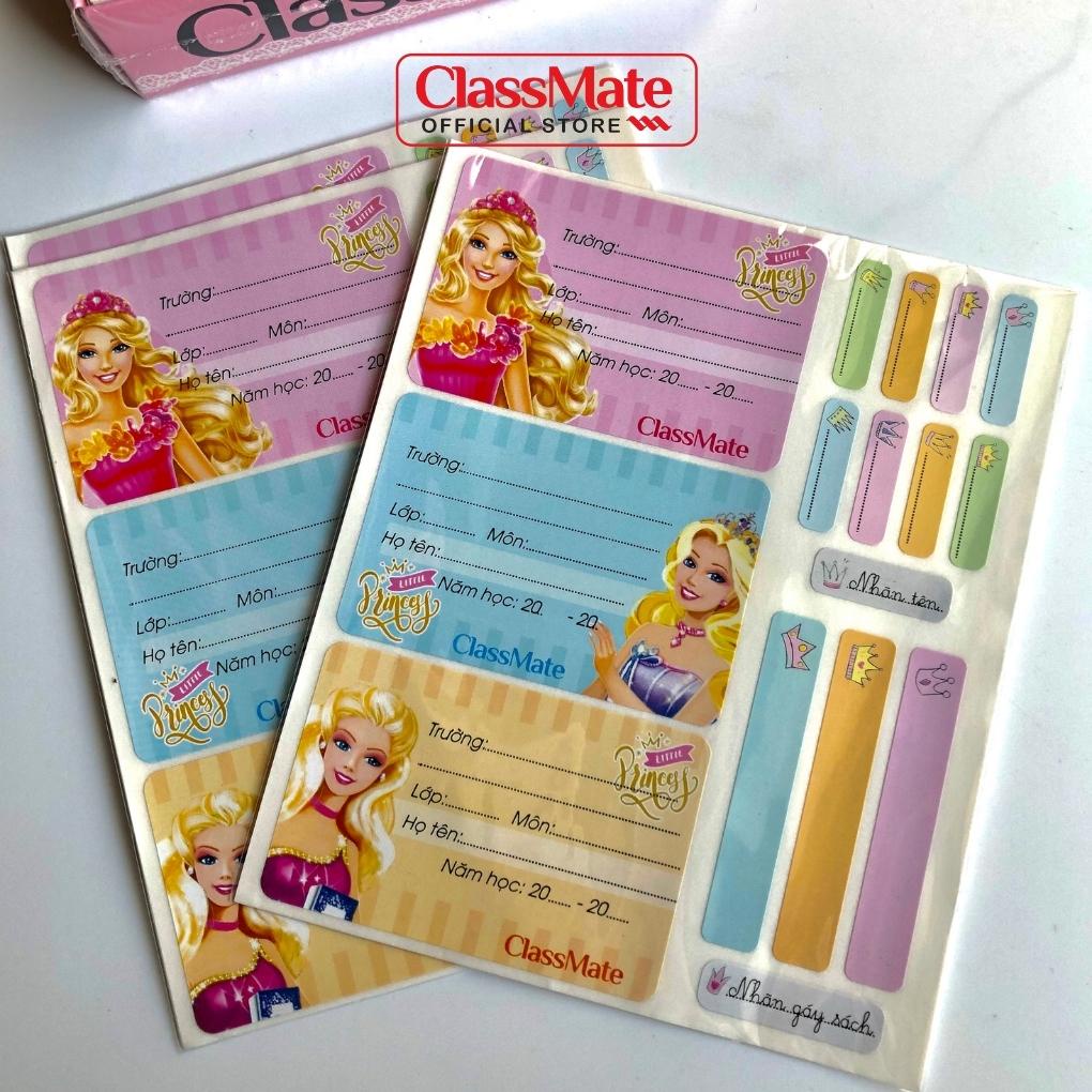 Nhãn Vở Học Sinh Có Keo Dán Sẵn Classmate princess, Hình Công Chúa CL-NT226