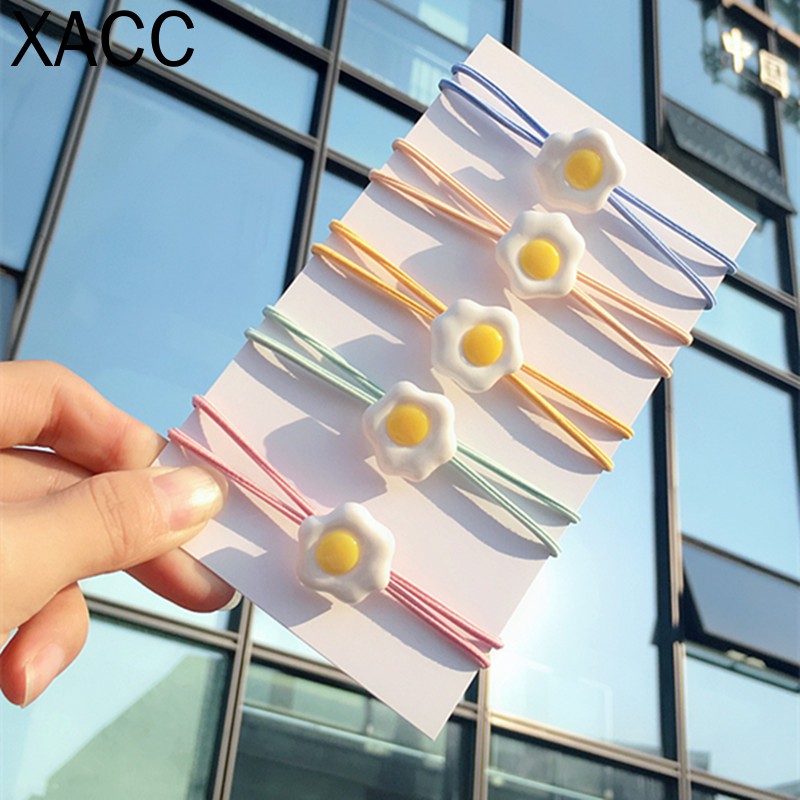 ⚡ Dây Thun Cột Tóc Hình Trứng Ốp La - Buộc Tóc Hình Trứng Ốp La Siêu Đẹp Dễ Thương Style Hàn Quốc ⚡