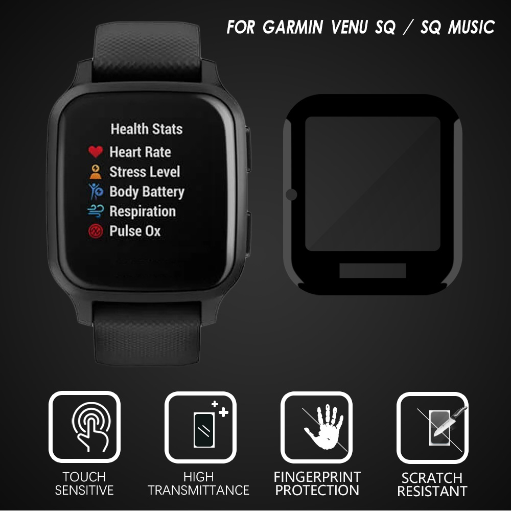 Kính Cường Lực 3d Bảo Vệ Màn Hình Chắc Chắn Cho Đồng Hồ Garmin Venice Sq / Sq