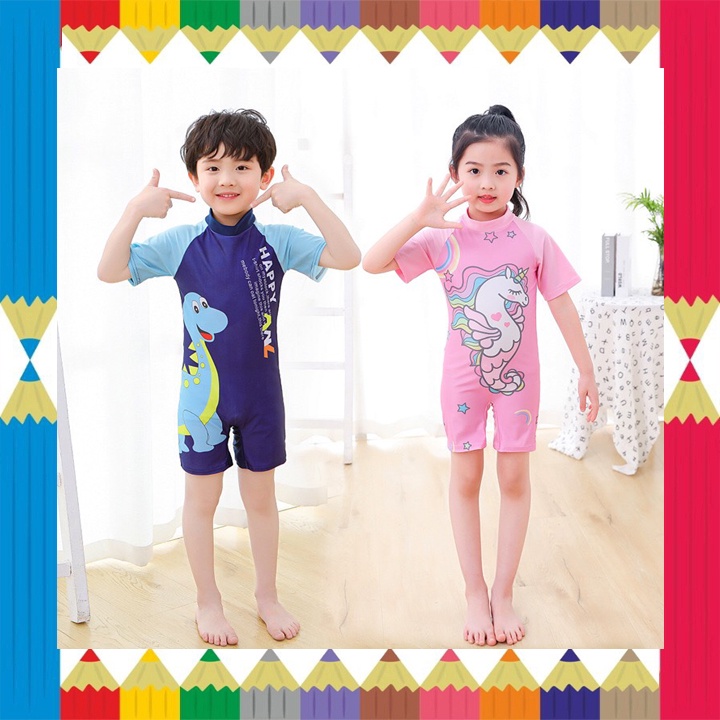 Bộ Đồ Bơi Liền Thân Cho Bé Trai Và Bé Gái
