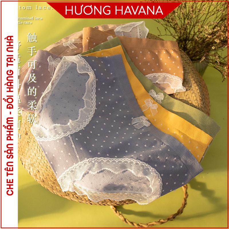 Quần lót nữ cotton MILLBALL họa tiết chấm bi co giãn 4 chiều Havana FLQ155