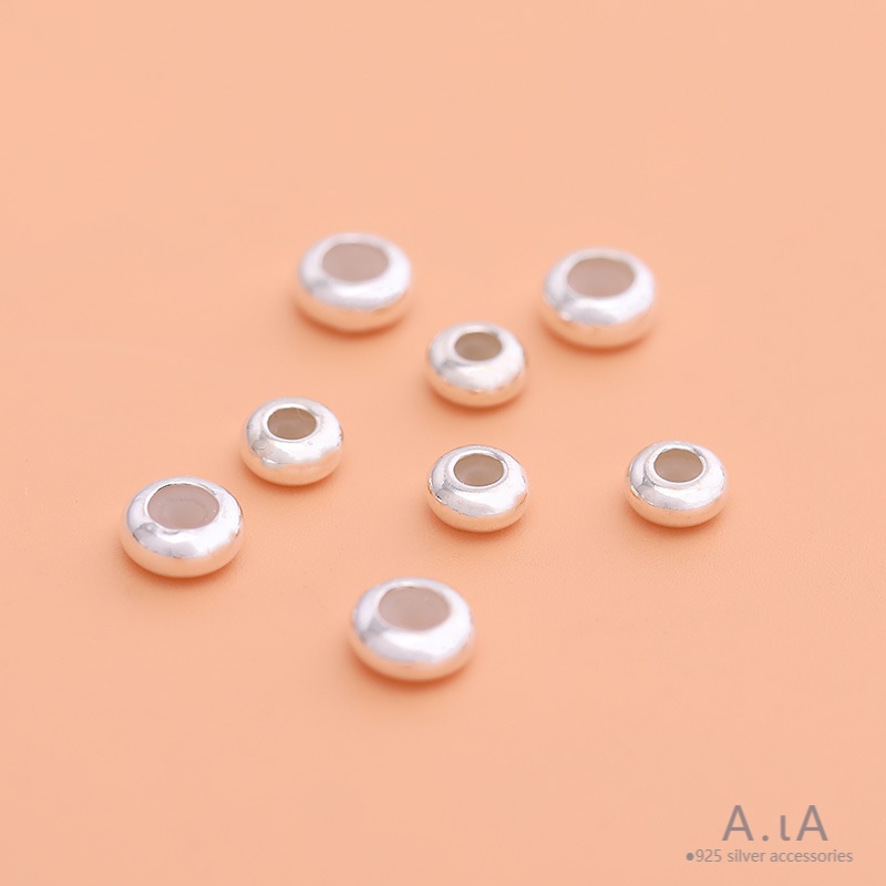 █diy゜ S925 Bạc●Hạt Xâu Chuỗi Bằng Silicone Bạc 925 Dùng Làm Trang Sức Thủ Công