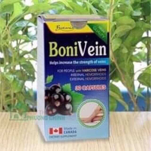 Boni Vein (hàng chính hãng Canada, có tem tích điểm)(hỗ trợ điều trị bệnh trĩ, suy giãn tĩnh mạch, giảm tê nhức chân tay