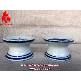 Chân nến chuẩn gốm sứ Bát Tràng