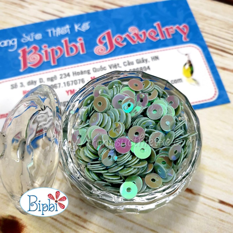 Kim sa 4mm xanh ngọc nhạt