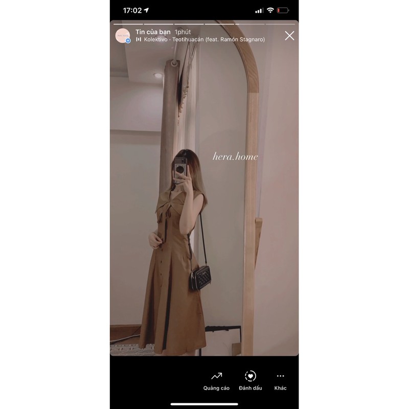 {Có Sẵn}Váy thô nâu cổ nơ vạt bèo sát nách kèm video+ hình thật | BigBuy360 - bigbuy360.vn